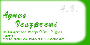 agnes veszpremi business card